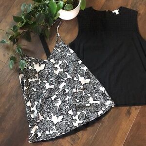 EXPRESS & GAP lot 2 SZ S casual & business career wear black & white tops